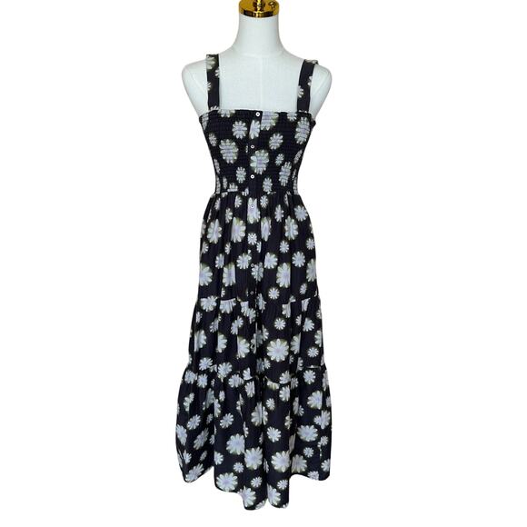 Nichole Miller Daisy Tiered Ruffle Sundress Midi Dress SMALL Silk Vacation $245 - Picture 6 of 11